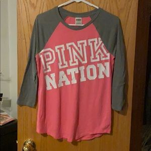 XS PINK Quarter Sleeve Shirt